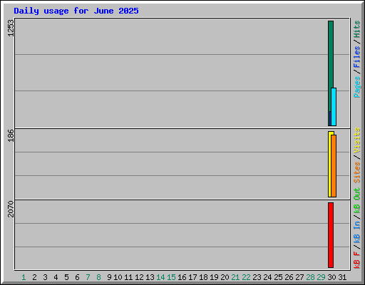 Daily usage for June 2025