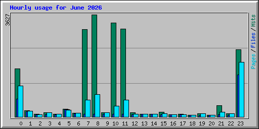 Hourly usage for June 2026